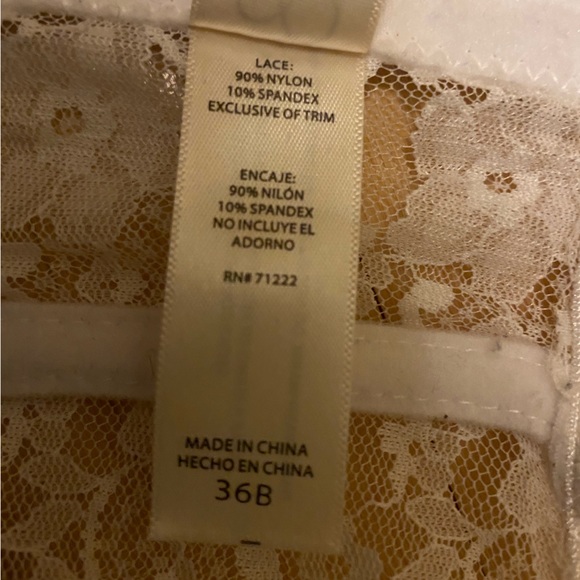 White lace strapless push-up bra - Picture 3 of 3